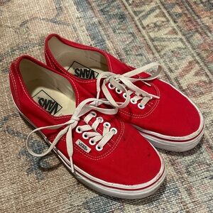 Vans Red Canvas Shoes